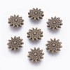 Spritewelry 15pcs Antique Bronze Sun Pattern Beads Tibetan Style Alloy