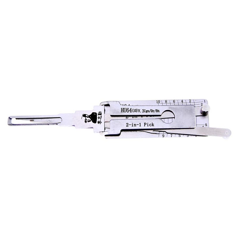 QiDAi 2-in-1 Turbo Decoder Hu64(10) v.3,Pick Car Key HU64,Auto Ignition