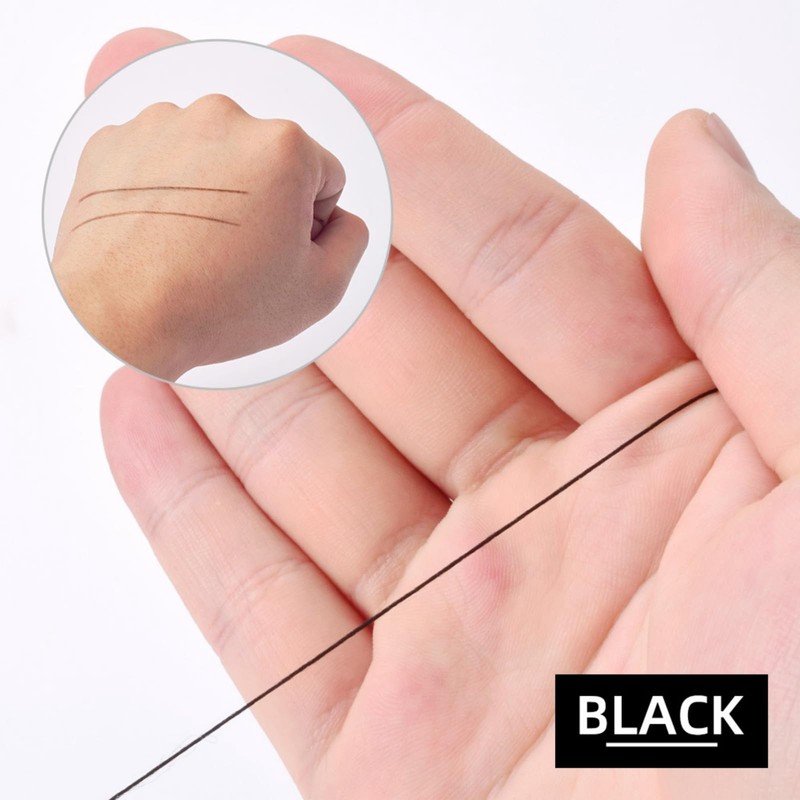 Black Eyebrow Mapping String-10m,Pre-Inked Eyebrow Mapping String,Black Brow Mapping String,Black