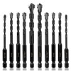 UBESTHS 10Pcs Masonry Drill Bits Kit for Concrete, Stone, Carbide