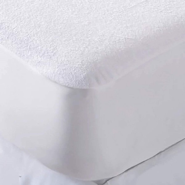 Sasma Home - Waterproof Crib Mattress Protector - Cotton Rich - Hypoallergenic, Anti Dust, Anti Mite Suitable for Next2Me Mattress White