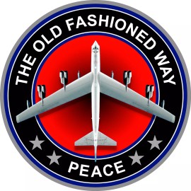 ProSticker 215.6 (One) 6" Peace The Old Fashioned Way B-52 Bomber Plane Decal