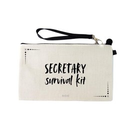 Gifts or Presents for Secretarys, Secretary Survival Kit, Novelty Bag for Cosmetic Makup Bags, Pencil Case, Travel Organiser Zipper Pouch - cb1984