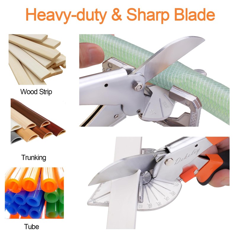Dekeliy Miter Shears 2 Pack,Multifunctional Trunking Shears for Angular Cutting
