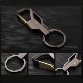 Stylish Classic Metal Car Key Rings Luxury Alloy Chain Heavy Duty Gift Keyring