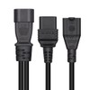 JORINDO 0.32M/1FT C14 to C19+5-15R Y Splitter Power Plug Cord，C14