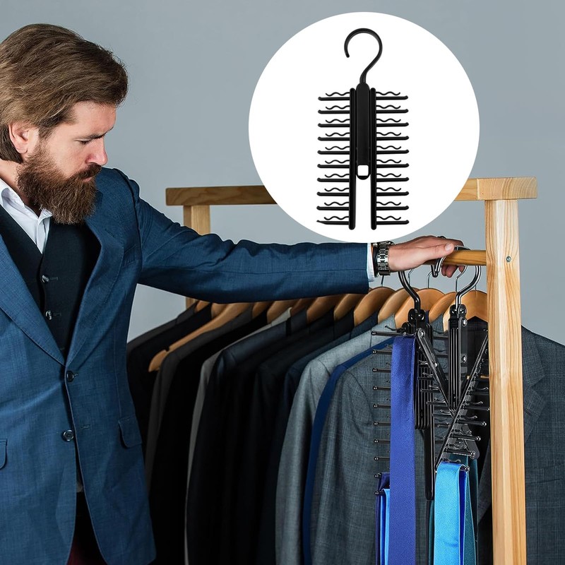 Tie Rack,Pack Tie and Belt Hanger for Wardrobe,Tie Rack Tie