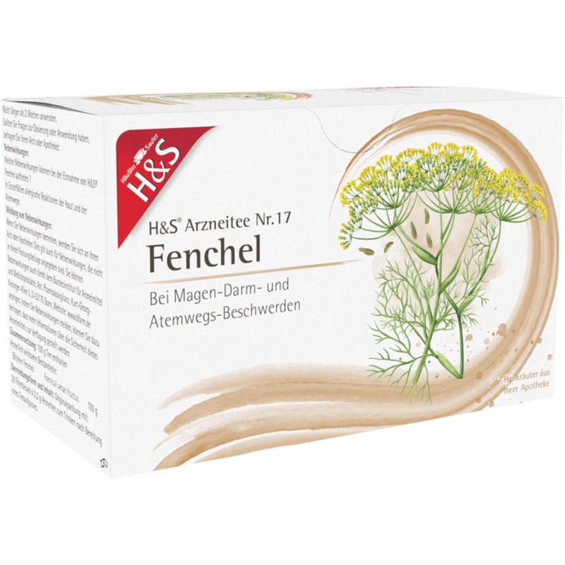 H&S Fennel Tea Unmixed Filter Bags 20 x 2.2 g