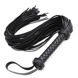 Horse Leather Riding Whip, 30'' Long Horse Whip, Faux Leather Horse Whip, Horse Leather Whip for Couples, Black Whip for Horses
