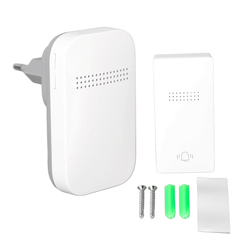 Self Powered Door Bell with Receiver Automatic Ringing Push Button