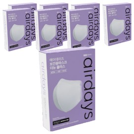 Airdays The New Plus Health Mask Large KF94, 10-Pack, 8 Packs, White / 에어데이즈 더 뉴 플러스 보건용 마스크 대형 KF94, 10개입, 8개, 화이트
