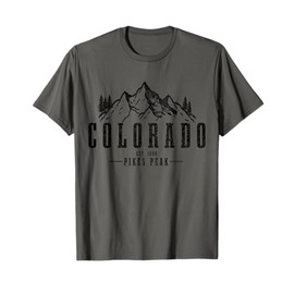Pikes Peak Colorado Est. 1806 Vintage Mountains USA Souvenir T-Shirt