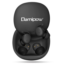 True Wireless Sleep Earbuds, Damipow Noise Blocking Technology Bluetooth Headphones in-Ear, Smallest and Lightest, Ultra Comfortable Specifically to Help You Asleep Faster and Sleep Better (Black)