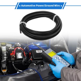 VekAuto 1 Pcs Ground Wire 10m Power Wire Universal Car Radio, Automotive, Car Speakers Fully Insulated& Soft Touch Jacket TC Black 16AWG 2 Conductor