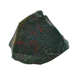 Amazing Gemstone Bloodstone Raw Crystals and Healing Stones, Natural Rocks for Tumbling and DIY Raw Stones and Crystals (1 Piece)