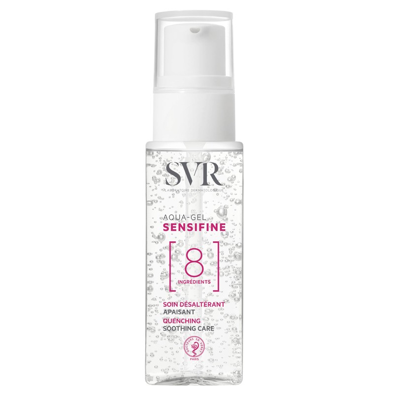 SVR Sensifine Aqua-Gel Hidratante Facial para Piel Sensible con Pantenol,