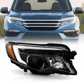 KEEKPO - For 2016-2018 Honda Pilot 17-20 Ridgeline w/LED DRL Projector Headlight Headlamp Replacement Passenger Side