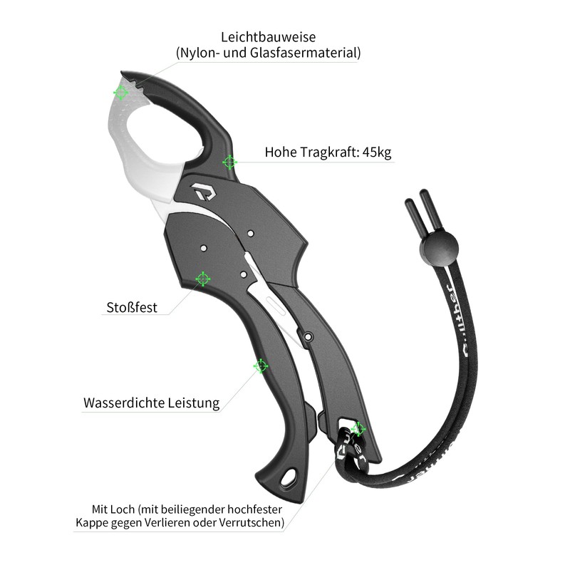 pullther Fish Gripper - 23 cm, Fish Gripper Tool with