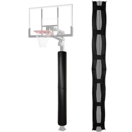 72" Tall Basketball Pole Pad, All-Weather Round Basketball Pole Padding Outdoor, 2" Thick Heavy Duty Wrap-Around Protective Pads for Adjustable & Fixed Height Basketball Hoop Poles