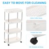 PATIKIL Slim Storage Cart, 4 Tier Mobile Shelving Unit Bathroom