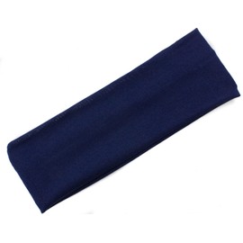 Mytoptrendz® Plain Stretchy Fabric Kylie Headbands 7 cm Wide Bandeau Hairband Unisex Sports hair Wrap (Navy Blue)