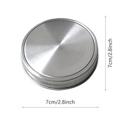 Cabilock Preserving Lid, Stainless Steel Mason Jar Lid, Replacement Lid, Pack of 20, Preserving Jar Lids, Jam Jar Cover for Wide Mouth Mason Jar, Canning, Normal Mouth