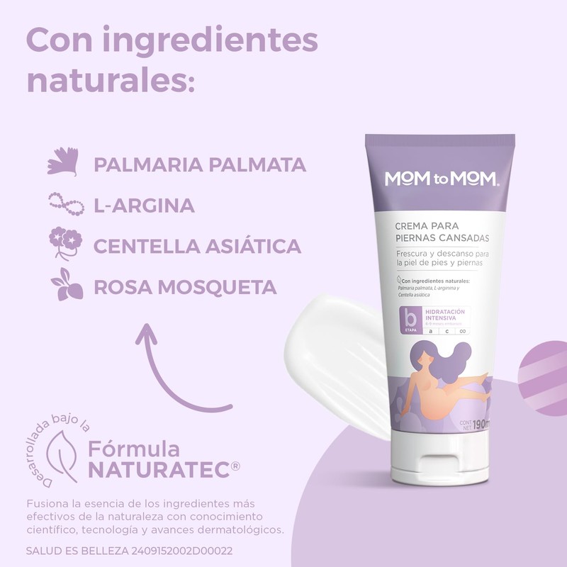 MOM to MOM Crema para Piernas Cansadas ETAPA b 190ml