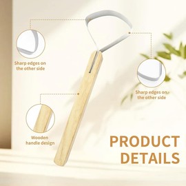 TOBEOME Schabemesser für Felle Schaberfleischmesser Gerbereizubehör Lederherstellungswerkzeuge Pelzbekleidungsverarbeitung