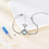 HUKKUN Celtic Knot Urn Bracelet for Ashes Stelring Silver Moonstone
