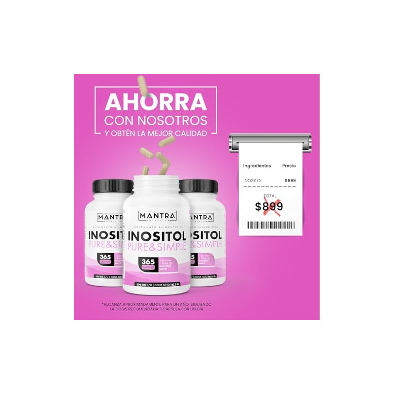 INOSITOL PURO | MANTRA Nutrition | Inositol Pure & Simple
