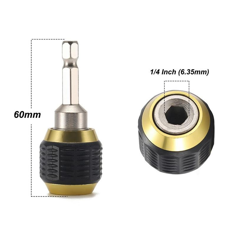 Self-Locking 1/4 Inch Hex Shank Drill Bit Extension for Power