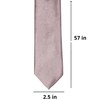 tiemart Slim 2.5" Width Solid Color Necktie (Quartz)