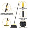 Kefanta Indoor Outdoor Angled Broom with Adjustable Handle for Housekeeping