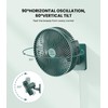 LEMOISTAR 10 Inch Wall Mounted Fan with Remote Control, 90°