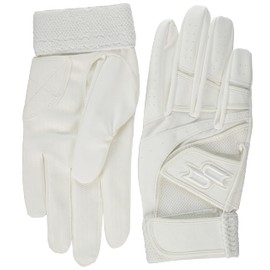 SSK EBG3003W Baseball Batting Gloves, For High School Baseball, Both Hands, White, S