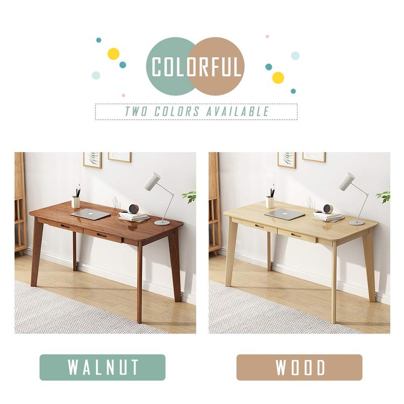 IOTXY Solid Wood Writing Desk - Home Office Workbench Desk