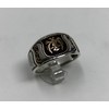 925 Sterling Silver w/Filigree & Double Headed Eagle Men's Ring