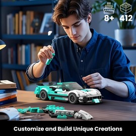 Mould King F8XX Classic Sports Car Building Kits, MOC Racing Car Toys Model, Vehicle Blocks Set Suitable for Boys to Build, House Decoration Gifts for Kids and Adults 27085 (412Pcs)