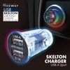 idegia PD+A Skeleton Charger, Car Charger, Clear Color, Rainbow Gradation
