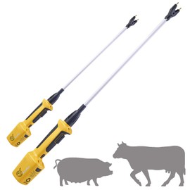 Rechargeable Livestock Prod for Cows Sheep Electric Cattle Prod for Cow Dog Hog Animal Prod with Flexible Shaft (Total 43 INCH)