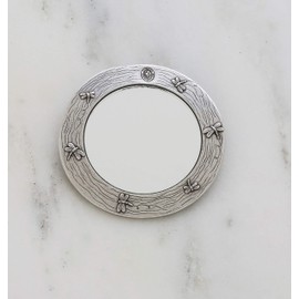 Danforth - Dragonfly Purse Mirror (Teal) - 2 7/8 Inch Diameter - Gift Boxed - Handcrafted - USA