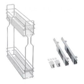 LIZOFERTAS Botellero Especiero Extraíble Para Cocina 2 Niveles