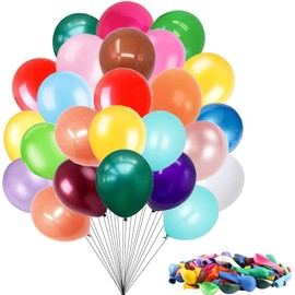 ADRI - 200 Assorted Latex Balloons 24 cm Biodegradable in Spain for Parties, Weddings, Meetings, Birthdays, Christenings, Photoshoots, Decoration (200)