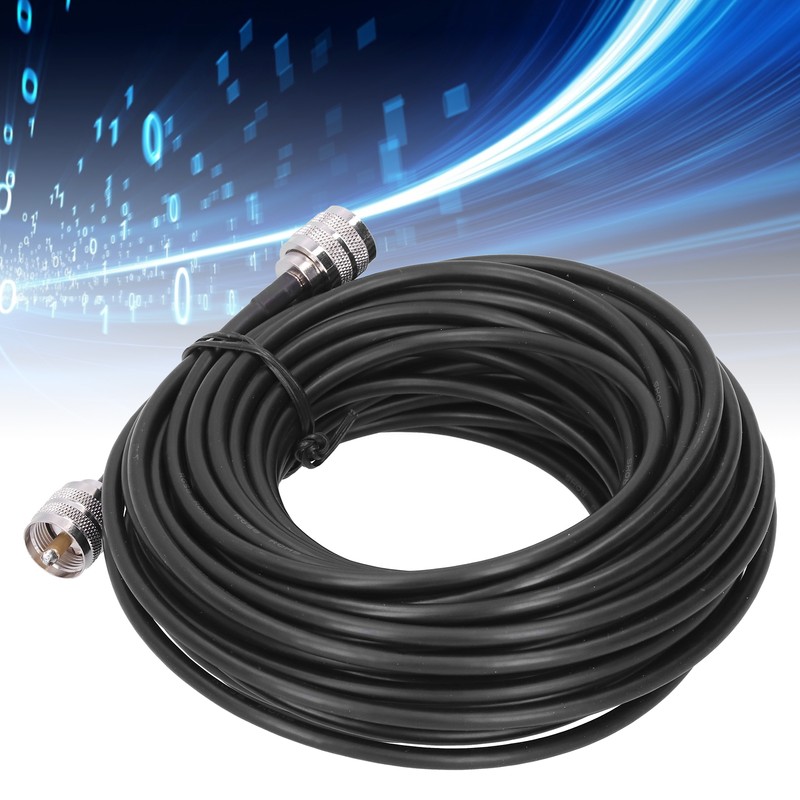 RF Coaxial Cable Black UHF Male to PL259 Electronic Converter