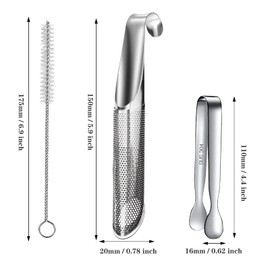 APOIMNA Tea Infuser for Loose Leaf Tea, 304 Stainless Steel Tea Diffusers with Tea Clip Tea Strainers Travel Fine Mesh Tea Spoon Infusers for Loose Tea, Rose, Herbs(Set of 2)