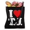 I LOVE HEART T.J. TJ T J INITALS MONOGRAM NAME