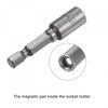 TA-VIGOR Quick-Change Nut Driver Bit, 1/4 Hex Shank 6mm Magnetic