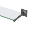 Gatco 5586MX Waterline Glass Shelf, Matte Black