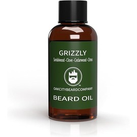 OakCityBeardCo. - Grizzly - 2 Ounce - Beard Oil - Beard Conditioner - Sandalwood - Clove - Cedarwood - Citrus