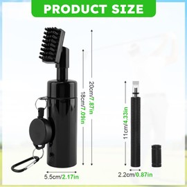 Bibabala 5oz Water Powerful Accessories Golf Cleaning Brush, Golf Groove Sharpener Tool(Color:Black)